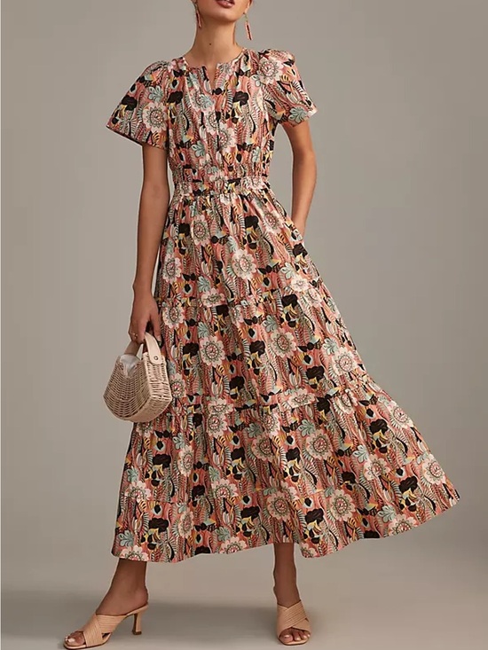 Anthropologie Dresses & Skirts - Anthropologie The Somerset Maxi Dress Cotton Tiered Floral Small